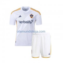 Camisola Los Angeles Galaxy Criança Equipamento Primeiro 2024 Manga Curta